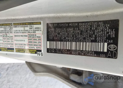 2005 Toyota Matrix из США, поврежденный, VIN 2T1LR32E45C332968